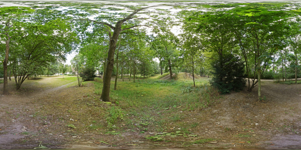 360-Grad-Blick in den Leutzscher Stadtteilpark Wasserschloss
